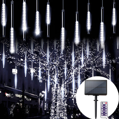 Waterproof Colorful Modern Solar LED Meteor Shower Rain Lights Tree Decor