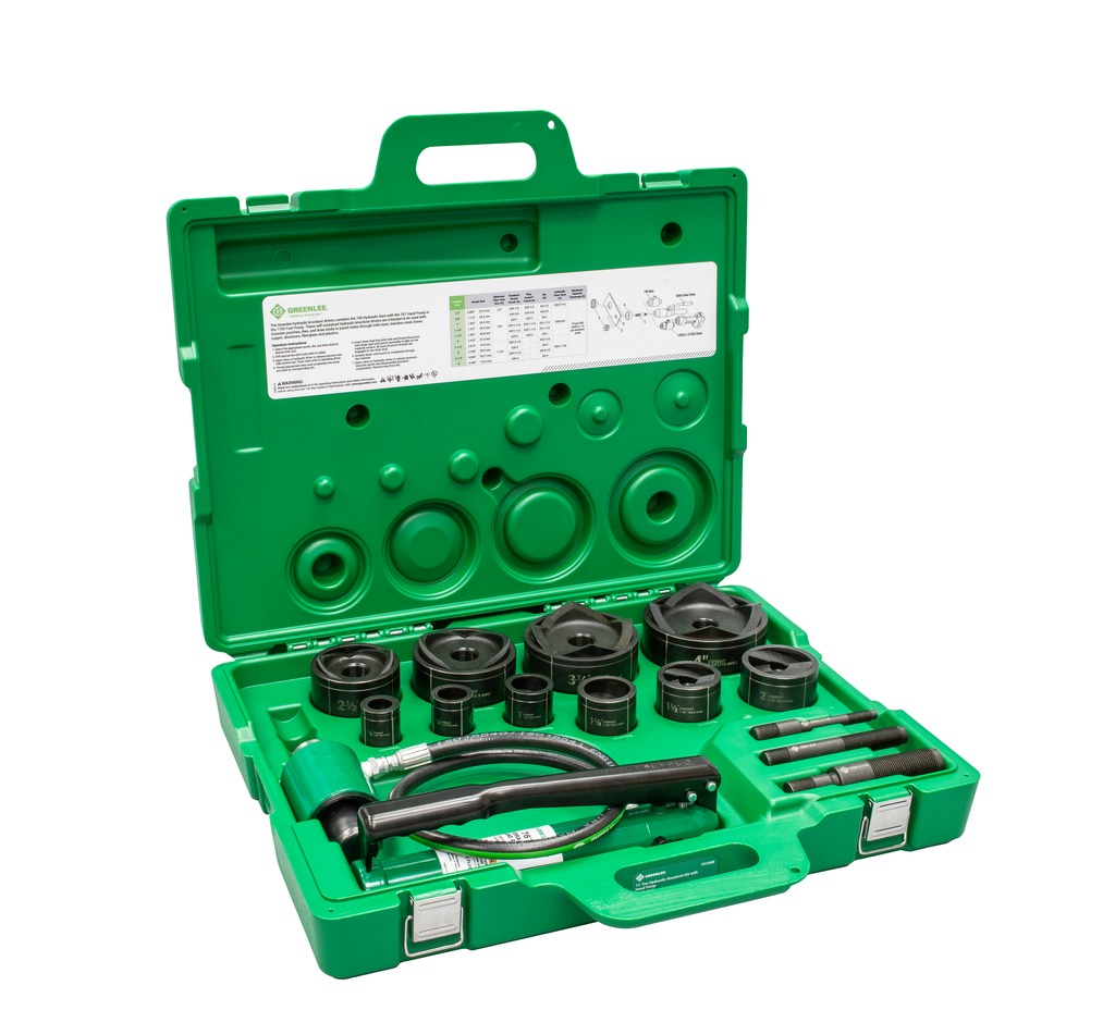 11-Ton Hydraulic Knockout Kit with Foot Pump and Slug-Buster® 1/2" - 4"