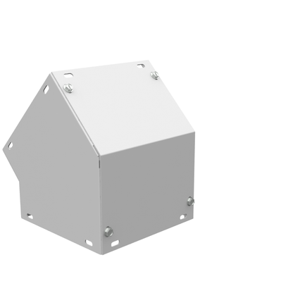 7.656x6x7.656 Wireway Elbow 45 Corner ANSI 61 Gray Steel