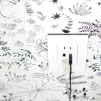 adorne® Dual-USB Outlet , White
