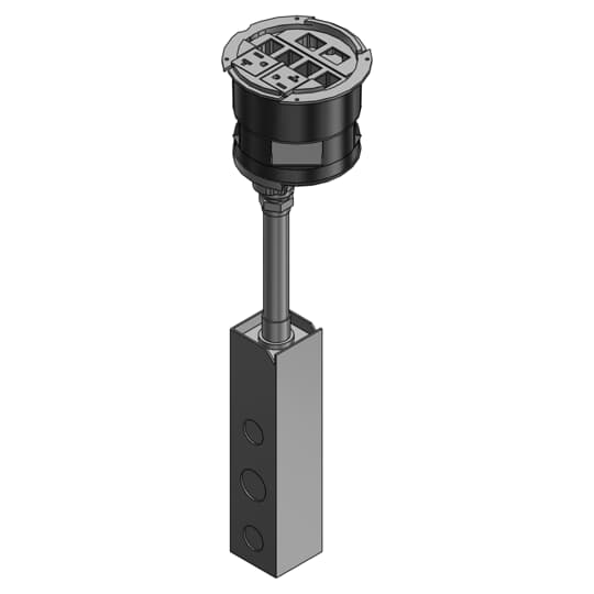 4IN POKE-THRU BASE - 2PWR 6COM