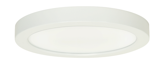 18.5 watt; 9" Flush Mount LED Fixture; 4000K; Round Shape; White Finish; 120 volts; 0-10V Dimming