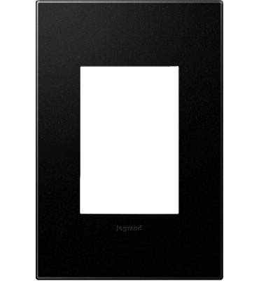adorne® Graphite 1-Gang+ Screwless Wall Plate with Microban®