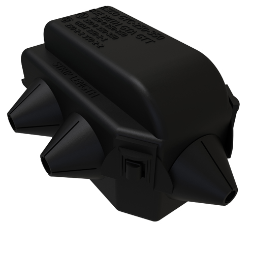 Aluminum Parallel Tap Connector, Dual Rated, Main Conductor Range 350-4/0, Tap Range 350-6, Tin Plated, UL, CSA Includes Cover