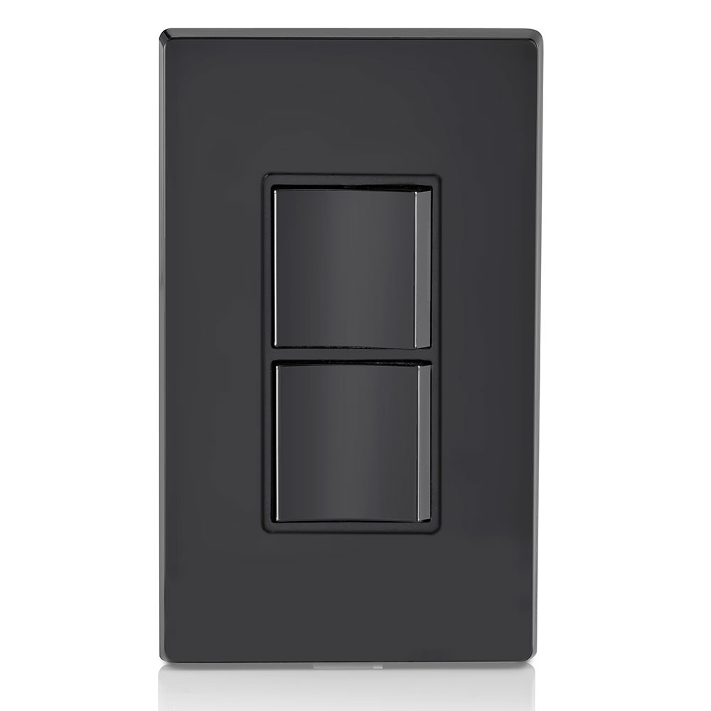 15 Amp Decora Single-Pole / 3-Way Combination Switch, Grounding, Black