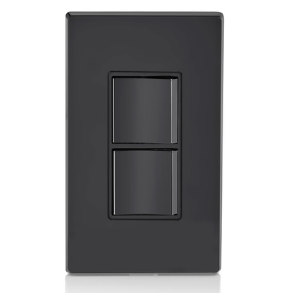15 Amp Decora Single-Pole / 3-Way Combination Switch, Grounding, Black
