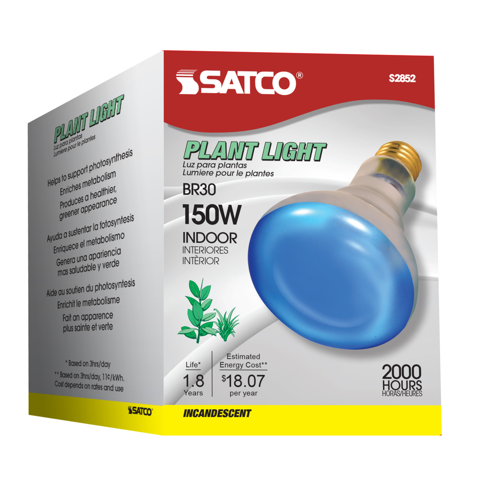 150 Watt R30 Incandescent; Grow; 2000 Average rated hours; Medium base; 120 Volt