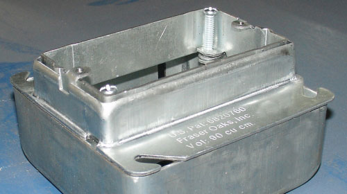 AMR158 - Four Sq. 1-Gang Adj. Depth Device Ring 5/8 to 1-1/4" Raised, 25 Pak