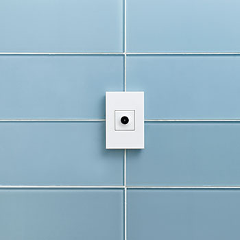 adorne® Gloss White 1-Gang Screwless Wall Plate with Microban®