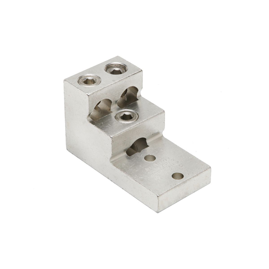 Aluminum Universal Terminal,  3 Conductor, 2 Holes, 2 AWG (Str)-600 kcmil