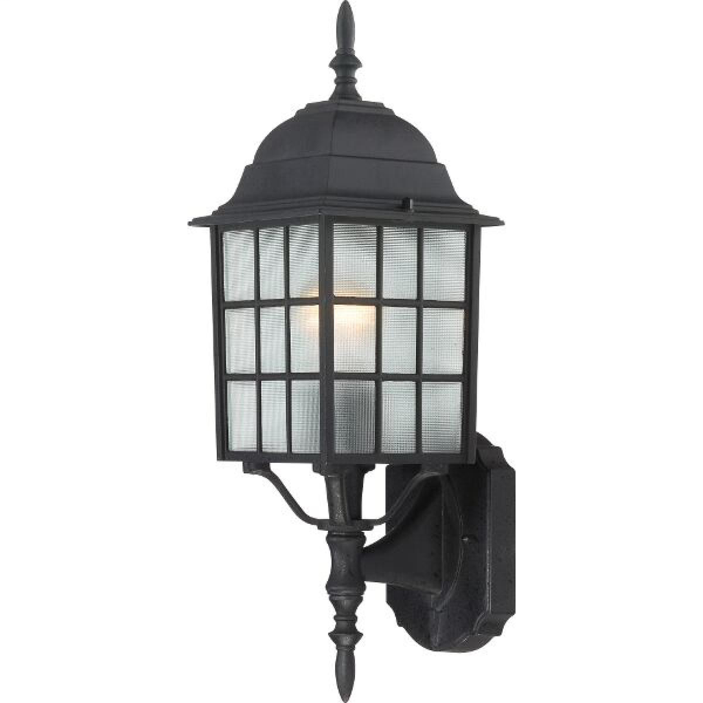 Adams - 1 Light - 18" Outdoor Wall with Frosted Glass, Color retail packaging