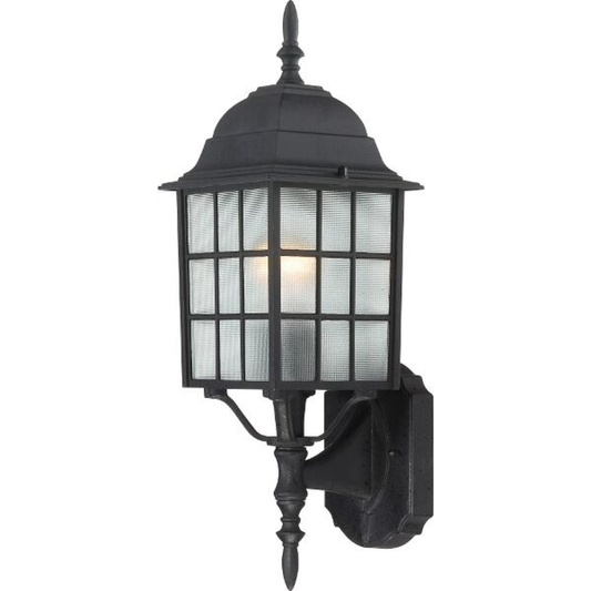 Adams - 1 Light - 18" Outdoor Wall with Frosted Glass, Color retail packaging