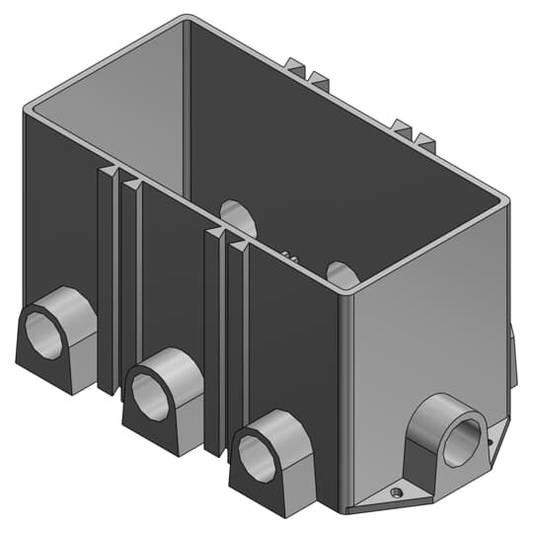 3-GANG FLUSH SVC FLR-BX 111CU PLAST