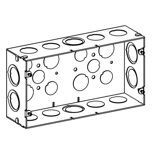 2-1/2" DEEP, 3-GANG MULTIGANG DEEP SWITCH BOX WITH 1/2" & 3/4" KO