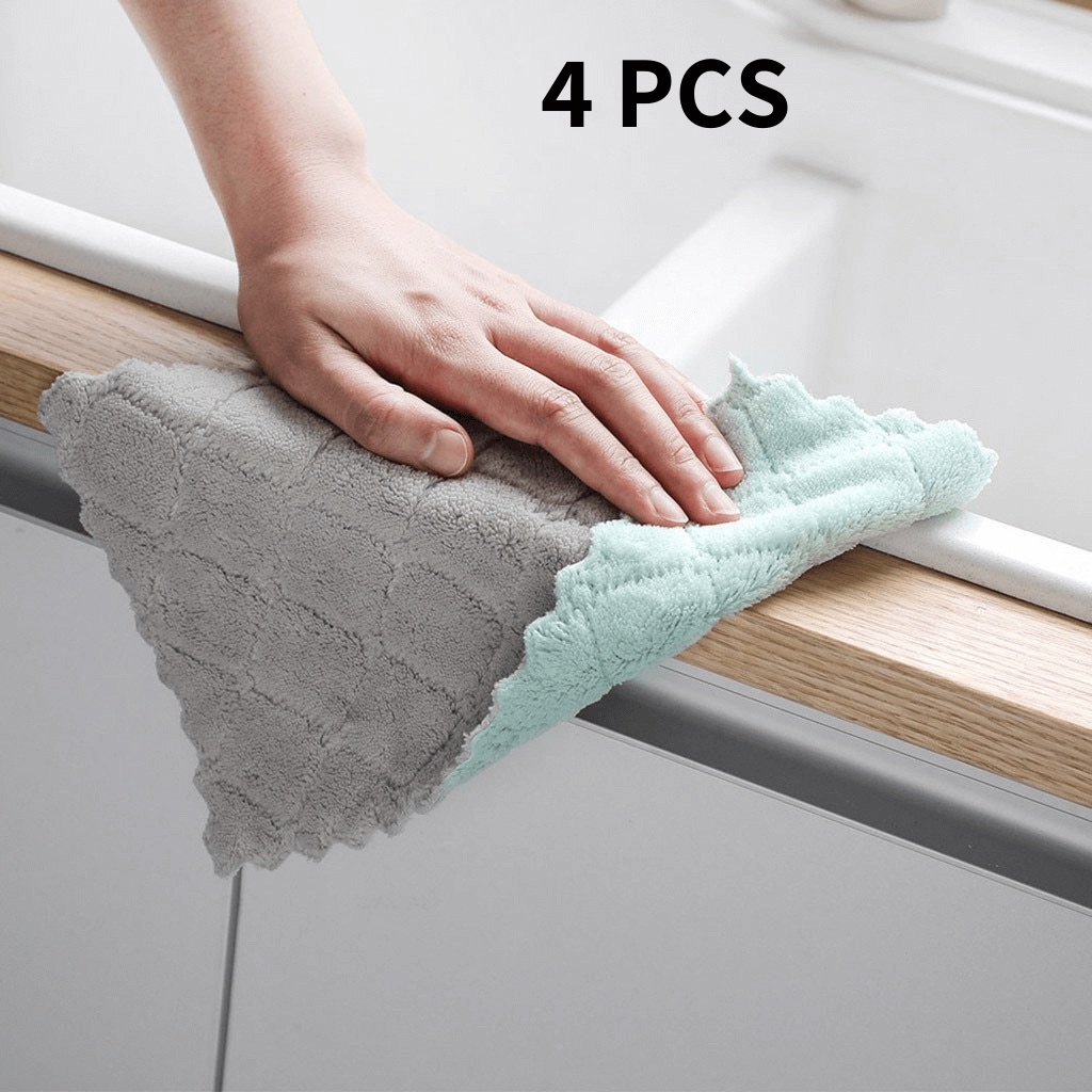 4 PCS Microfiber Kitchen Towels