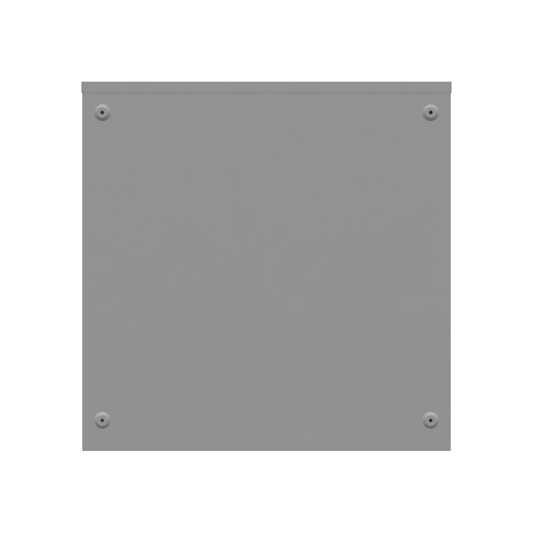 36x8x36 Screw Cover Type 3R UL Listed Steel No Knockouts ANSI 61 Gray Quad D Knockout For Lock Emboss Mounting Holes In Back