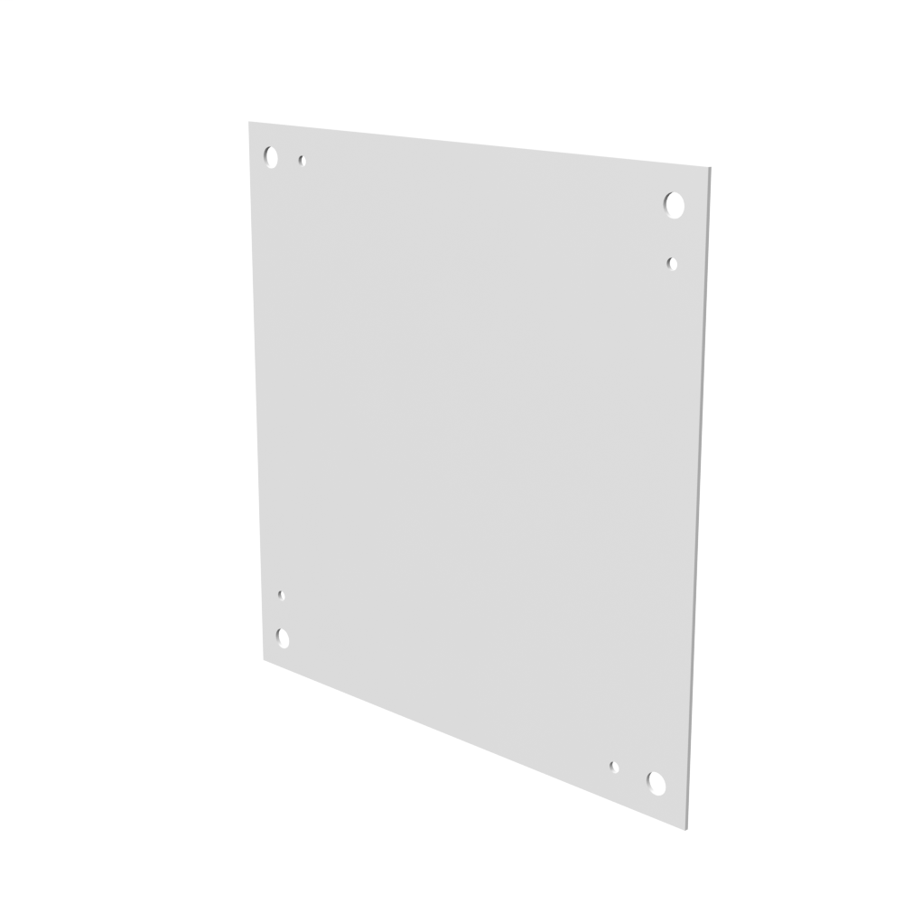 Back Panel Non UL Listed 18x18 Hinge Cover White Steel