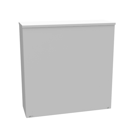 24X8x24 Screw Cover Type 3R UL Listed Steel Knockouts ANSI 61 Gray Quad D Knockout For Lock Emboss Mounting Holes In Back