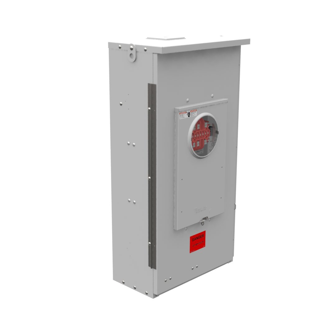 13 Terminal Ringless Large Closing Plate Test Switch Prewired 200-400 Ampere Painted Steel Single Front Piano Hinge Cover Hasp Current Transformer Mounting Included 277-480 Volt