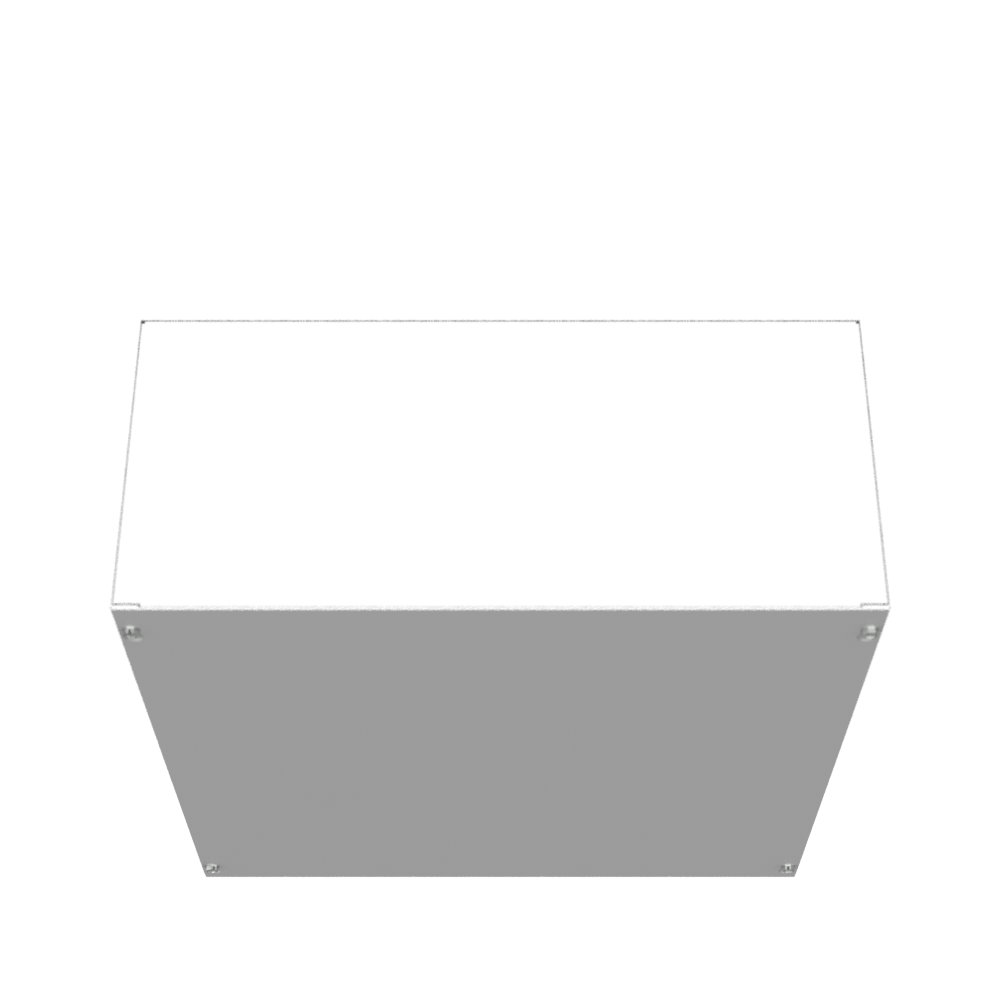 18x8x18 Screw Cover Type 1 UL Steel No KO Gray Cover w/ Teardrop Slots Holes In Back