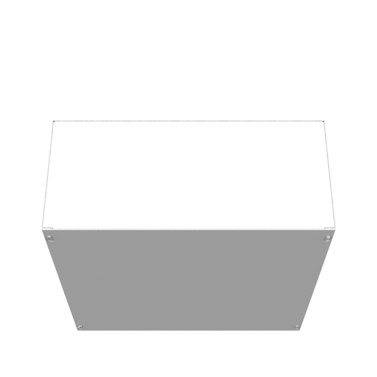 18x8x18 Screw Cover Type 1 UL Steel No KO Gray Cover w/ Teardrop Slots Holes In Back