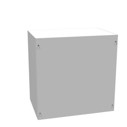 12x8x12 Screw Cover Type 1 UL Steel No KO Gray Cover w/ Teardrop Slots Holes In Back