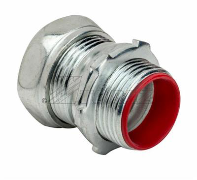 3-1/2" Steel Compression Type Connectors with Insulated Throat