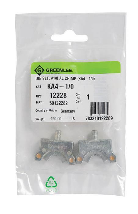#1/0 Aluminum Crimping Die Set (KA4-1/0)