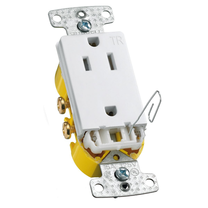 15A Receptacle Duplex Decorator Tamper-Resistant, 125V White