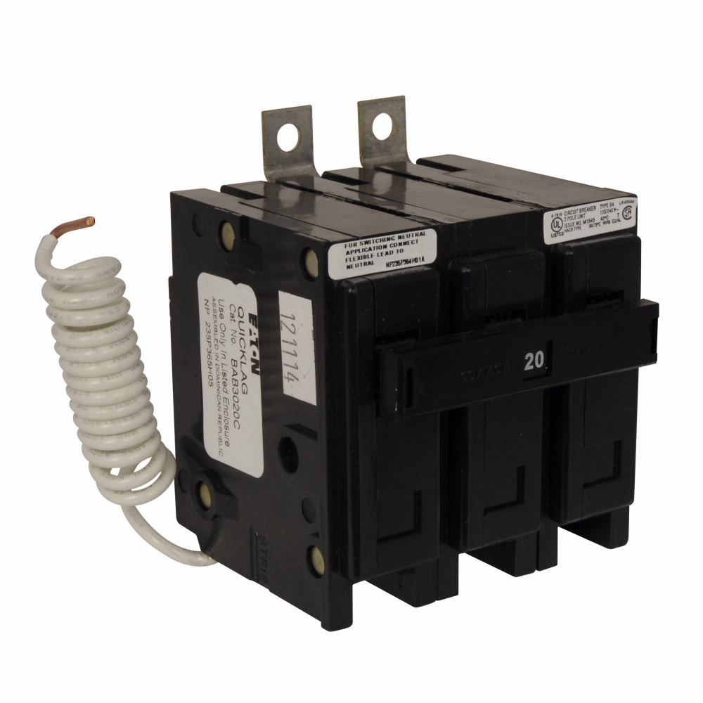 Breaker 20A 3P 240V Type BAB 10 KAIC Bolt on