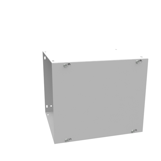 10x12x10 Screw Cover Wireway Type 1 UL Listed Steel No Knockouts ANSI 61 Gray
