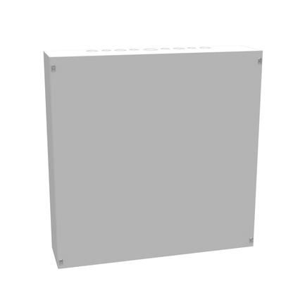 24X6x24 Screw Cover Type 1 UL Steel KOs Gray Cover w/Teardrop Slots Holes In Back