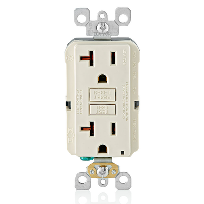 20 Amp, Self Test, Non Tamper-Resistant GFCI Outlet with LED Indicator Light