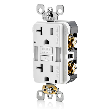20 Amp, Self Test, Tamper-Resistant GFCI Outlet with Guidelight & LED Indicator Light