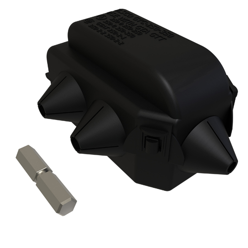 Aluminum Parallel Tap Connector Kit, Dual Rated, Main Conductor Range 250-1/0, Tap Range 1/0-12 AL, 1/0-14 CU, Tin Plated, UL, CSA, With De-Ox, Includes Cover
