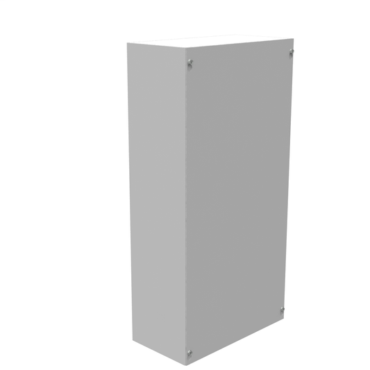 24X6x12 Screw Cover Type 1 UL Listed Steel No Knockouts ANSI 61 Gray Cover With Teardrop Slots Mounting Holes In Back