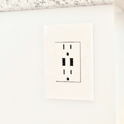 adorne® Dual-USB Outlet , White