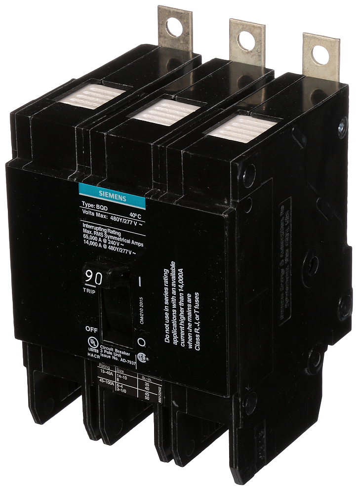 BREAKER BQD 3P 90A 480VAC 14KA