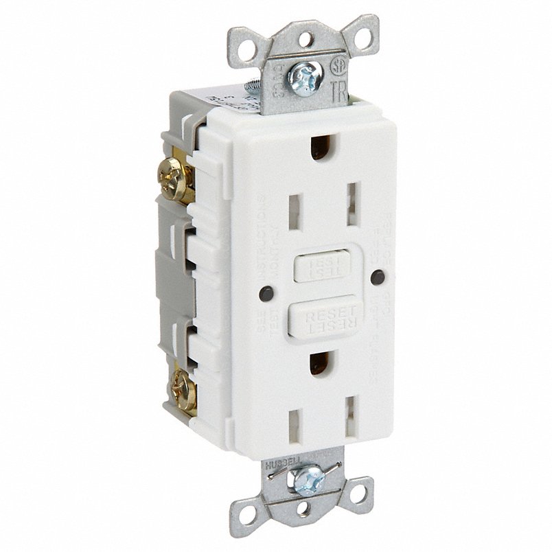 15A 125VAC Comm TR GFR White Power Protection Devices