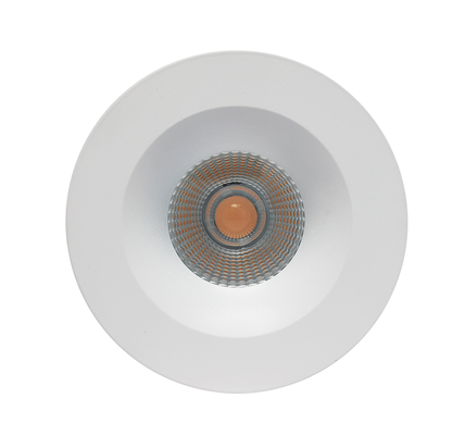 12 watt LED Direct Wire Downlight; 3.5 inch; 3000K; 120 volt; Dimmable; Round; Remote Driver; White