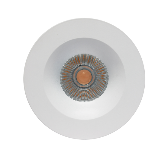 12 watt LED Direct Wire Downlight; 3.5 inch; 3000K; 120 volt; Dimmable; Round; Remote Driver; White