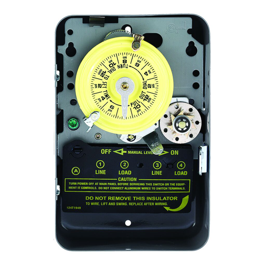 24-Hour Mechanical Time Switch with Skip-a-Day, 208-277 VAC, 60Hz, DPST, Indoor Metal Enclosure, 1 Hour Interval
