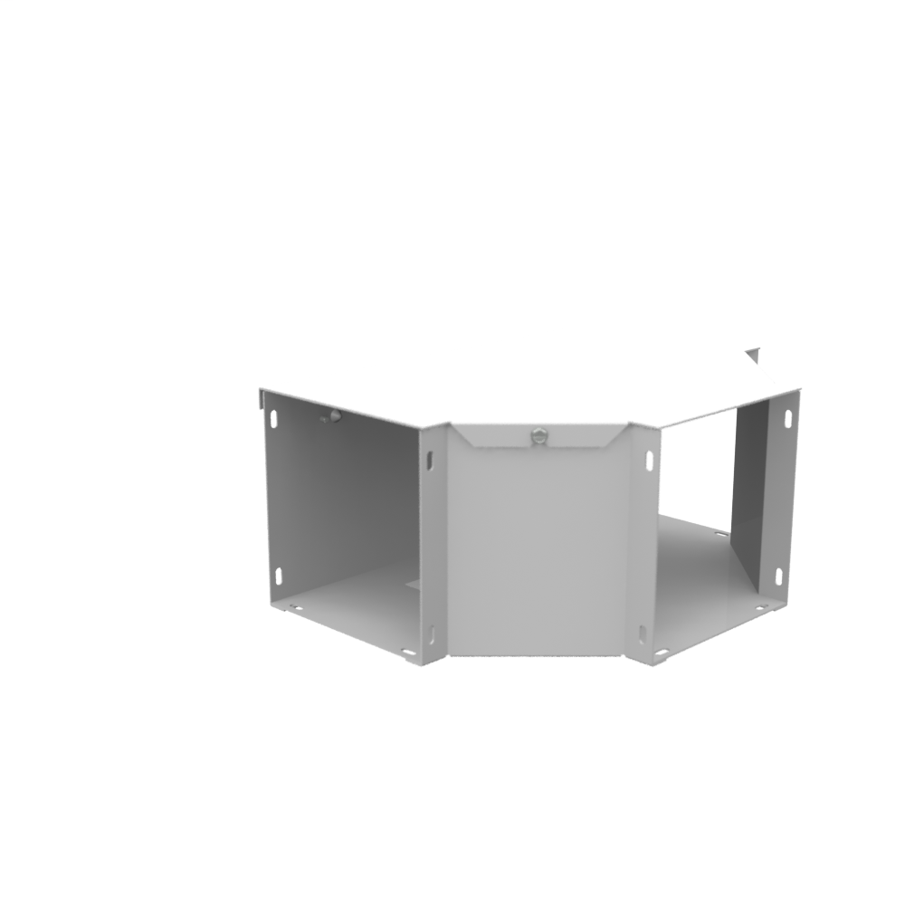 10.131x6x14.25 Wireway Tee For Hinged Wireways ANSI 61 Gray Steel