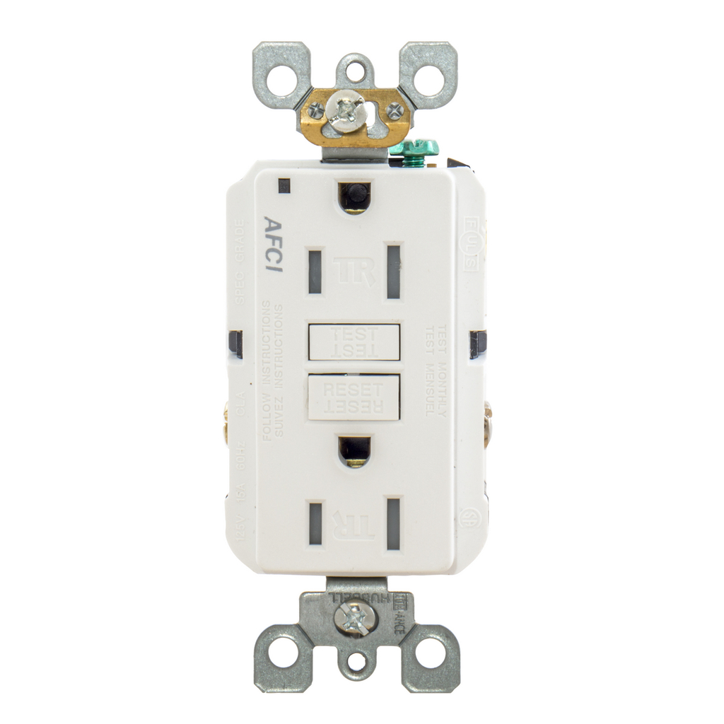15A ARC FAULT TR RECEPTACLE WHITE