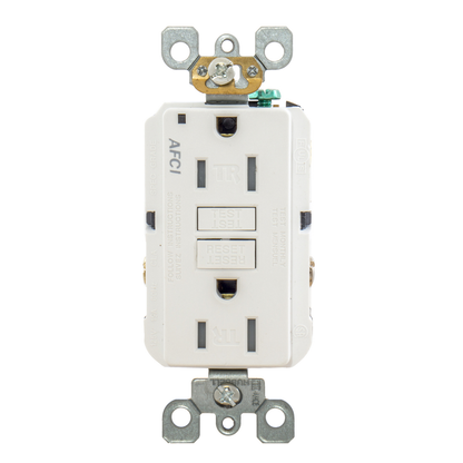 15A ARC FAULT TR RECEPTACLE WHITE