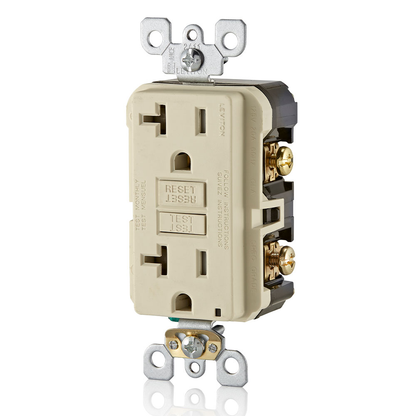 20 Amp, Self Test, Tamper-Resistant GFCI Outlet with LED Indicator Light