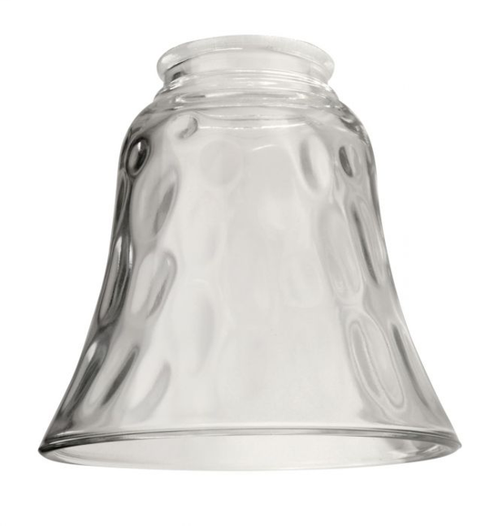 2 1/4" Glass- Hammered/Clear Bell - 635C