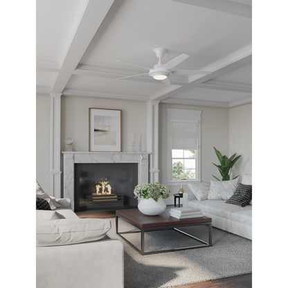 54" White LED 5 Blade Fan