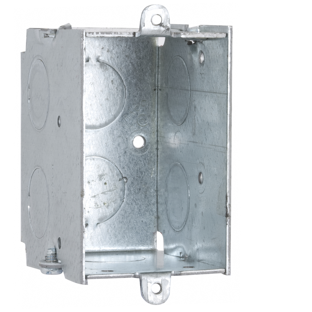 3 in. x 2 in. Switch Box, Gangable, 2-1/2 in. Deep, Eight 1/2 in. KO's
