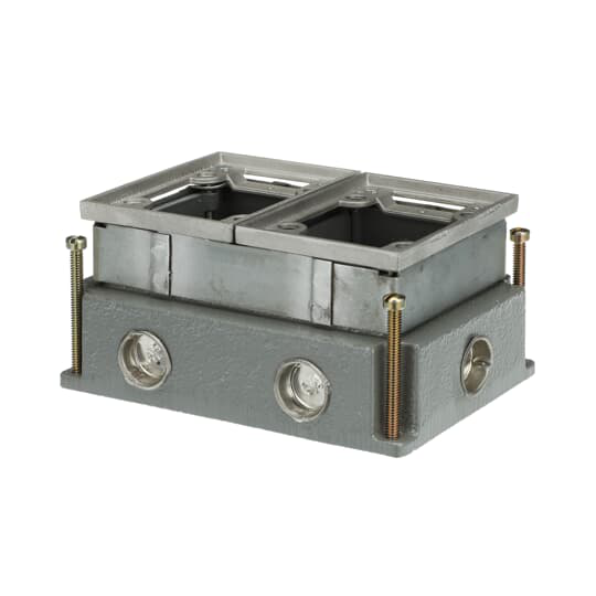 2-G FLUSH FLR-BX HUB3/4IN W/AL TRIM